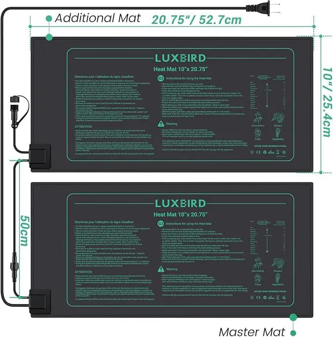 LUXBIRD 6 Pack Daisy Chain Seedling Heat Mats for Indoor Plants, Greenhouses, Germination, Hydroponic Garden, IP67 Waterproof Durable (LB-HMDC-06) by GreenHaven Gardens