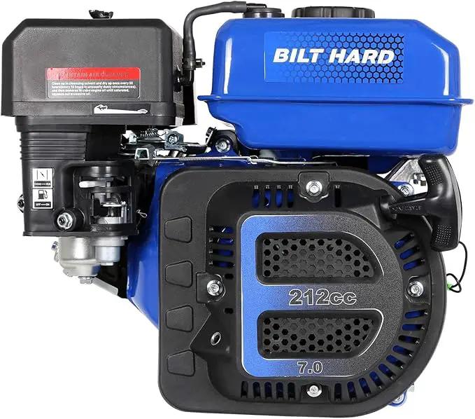 BILT HARD 7HP Gas Engine Horizontal Shaft, 212cc 4 Stroke OHV Industrial Grade Replacement Gas Motor, Shaft 3/4" (19mm) Diameter, 2-3/8" Long, 3/16" Keyway by GreenHaven Gardens