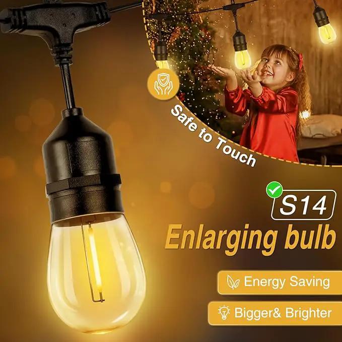 ZJOJO Solar String Lights Outdoor Waterproof 120FT,Solars Light Outdoor with 30 Shatterproof Bulbs IP65, Patio Lights SolarPowered &USB Port, LED String SolarLights for Outside Decor by GreenHaven Gardens