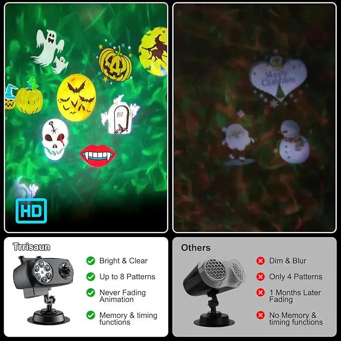 LED Projector Lights, Easter Decor Outdoor&Indoor Rotatable Lamp, Halloween Christmas Projector with 10 Themes, Waterproof Landscape Decorative Lighting Garden Party New Year Xmas by GreenHaven Gardens
