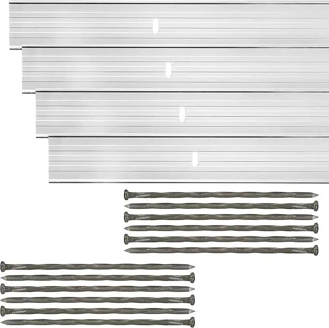 Dreamscape E-Z Edge Aluminum Landscape Edging - 12 Strips, 6ft Each (72ft Total), Mill Finish (Natural Aluminum) - Professional Quality Landscaping Border, Metal Divider for Lawn, Garden, Flowerbed… by GreenHaven Gardens