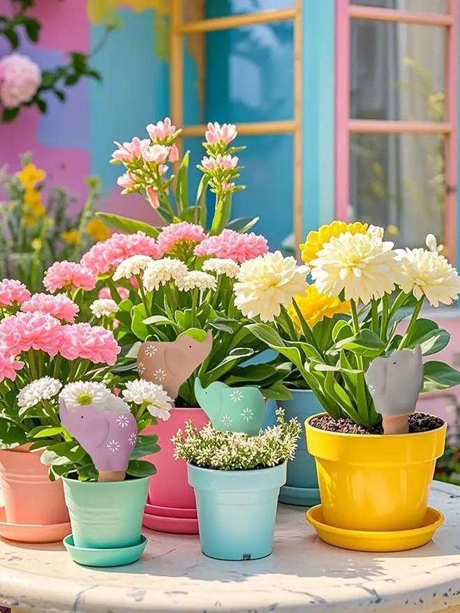 Kalolary 4Pcs Plant Watering Globes, Elephant Shape Self Watering Spikes Terracotta Drip Water Stakes Irrigation Watering Bulbs for Pot, Indoor, Outdoor, Vacation by GreenHaven Gardens