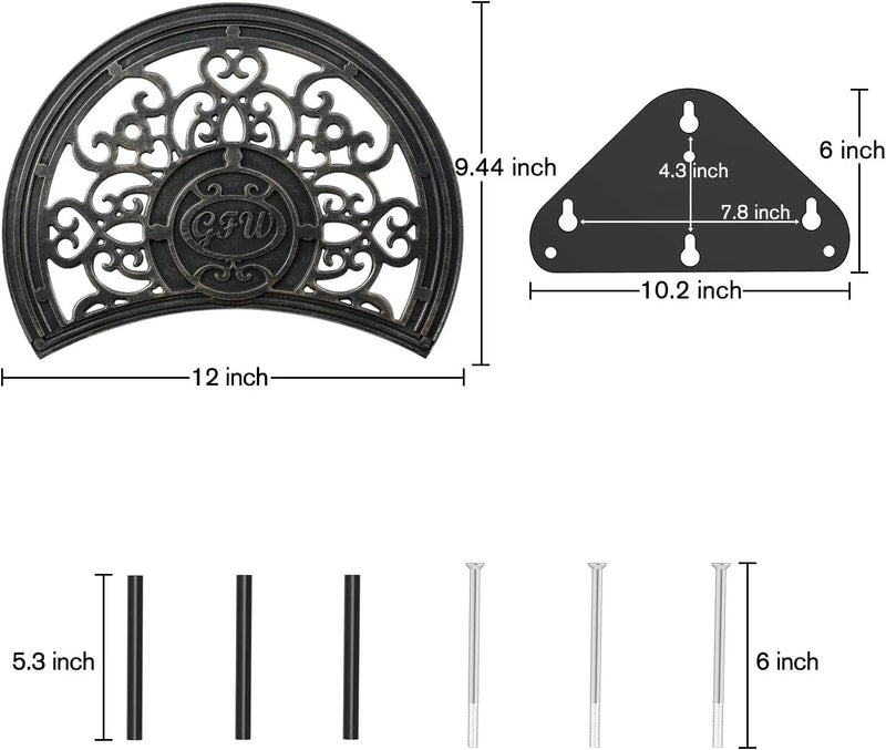 GOFORWILD Garden Hose Holder made of Stainless Cast Aluminum, Decorative Hose Butler Sturdy Water Hose Rack, Durable Wall Hose Hanger, Holds 125-Feet of 5/8-Inch Hose, Hose Reel, 7005 by GreenHaven Gardens