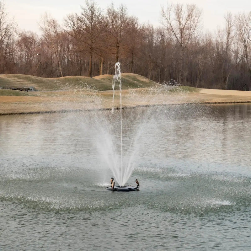 HALF OFF PONDS Floating Fountain – 1 HP Pond Aerator, 100' Cord – 15,000 GPH Water Pump – 13 Spray Patterns – Energy-Efficient for Large Ponds, Lakes & Water Gardens by GreenHaven Gardens