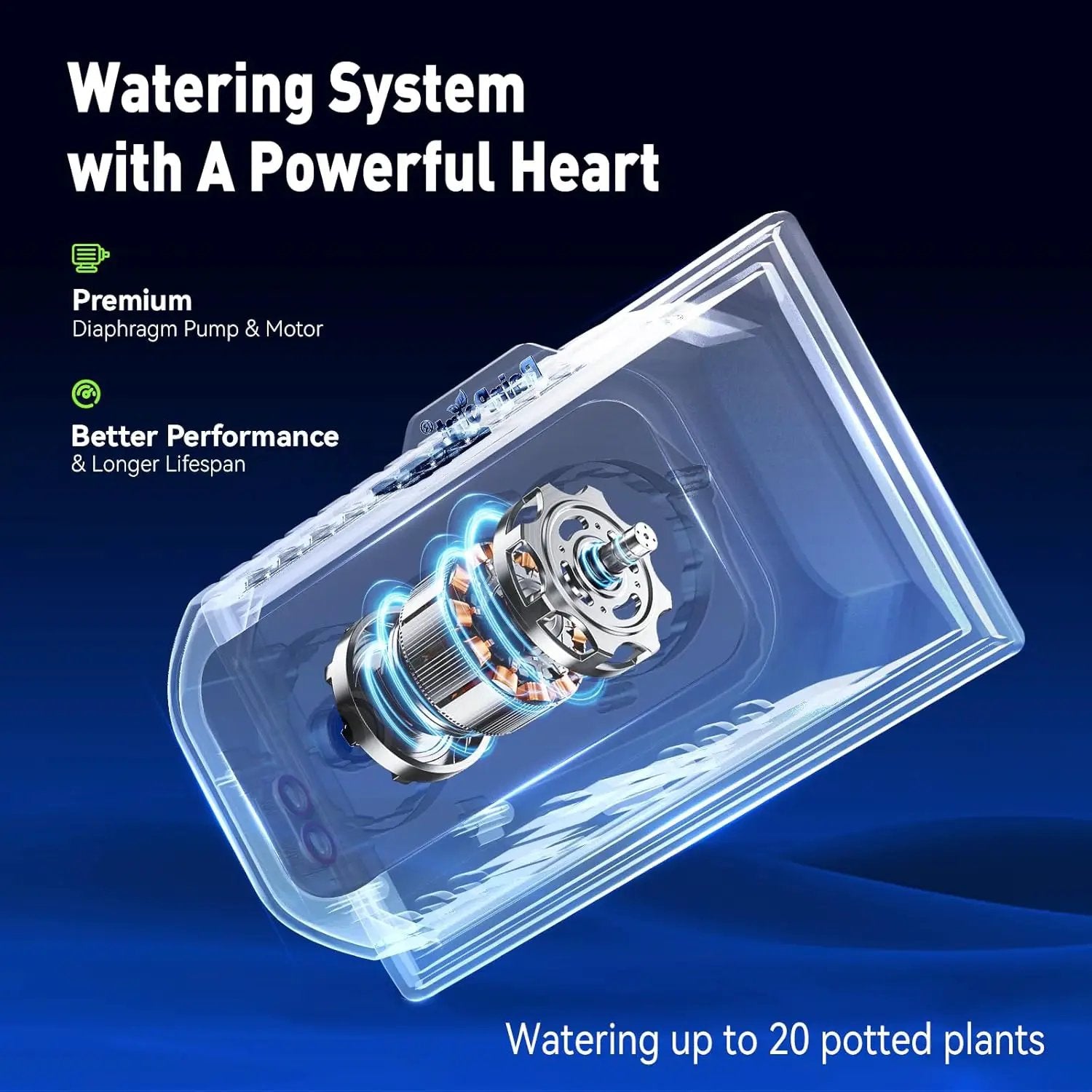 RAINPOINT Compact Programmable Solar Automatic Drip Irrigation Pump Kits Support Up to 20 Plants, Automatic Plant Waterer Self Watering Indoor/Outdoor Vacation Free Low Water Auto Shut-Off by GreenHaven Gardens
