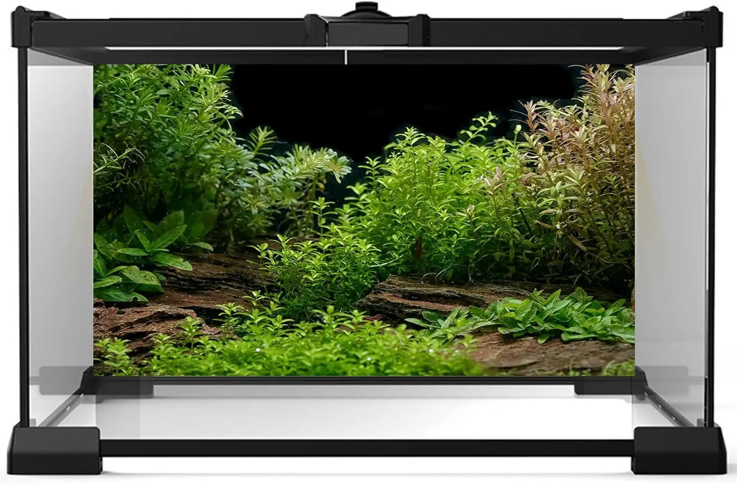 Aquarium Background Underwater Green Grass Leaves Stone Fish Tank Background Vivid Green Aquatic Plant Terrarium Backdrop Stone River Bed and Lake Fish Tank Wallpaper 30x12in by GreenHaven Gardens