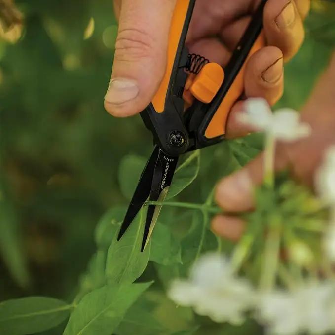 Fiskars 6" Pruning Scissors (2-Pack) for Flowers, Buds, Weeds and Small Plants, Garden Snips with Resin Resistant Nonstick Stainless Steel Blades, Gardening Trimmers with Comfortable Handle by GreenHaven Gardens