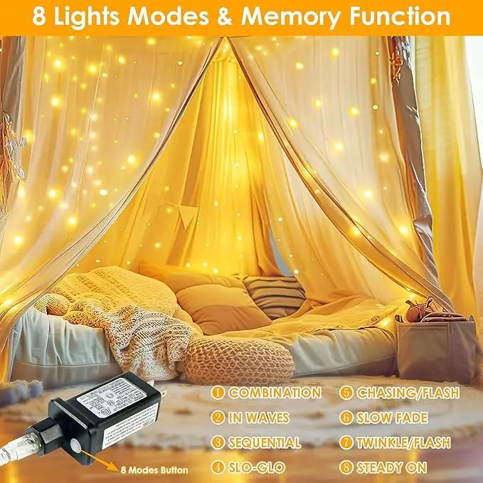 66Ft 200LED Fairy Lights Plug in with Remote, Waterproof String Lights Outdoor & Indoor 8 Modes with Timer, LED Twinkle Lights for Girl's Room Garden Patio Halloween Christmas Decorations (Warm White) by GreenHaven Gardens