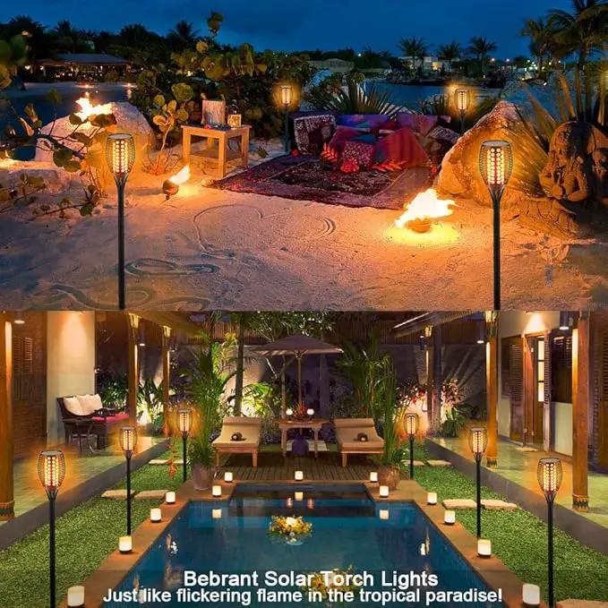 Aityvert Upgraded Solar Torch Lights 43 inches Flickering Dancing Flames Waterproof Outdoor Landscape Decorations Lighting Dusk to Dawn Auto On/Off Solar Lights for Halloween Christmas 2-Pack by GreenHaven Gardens
