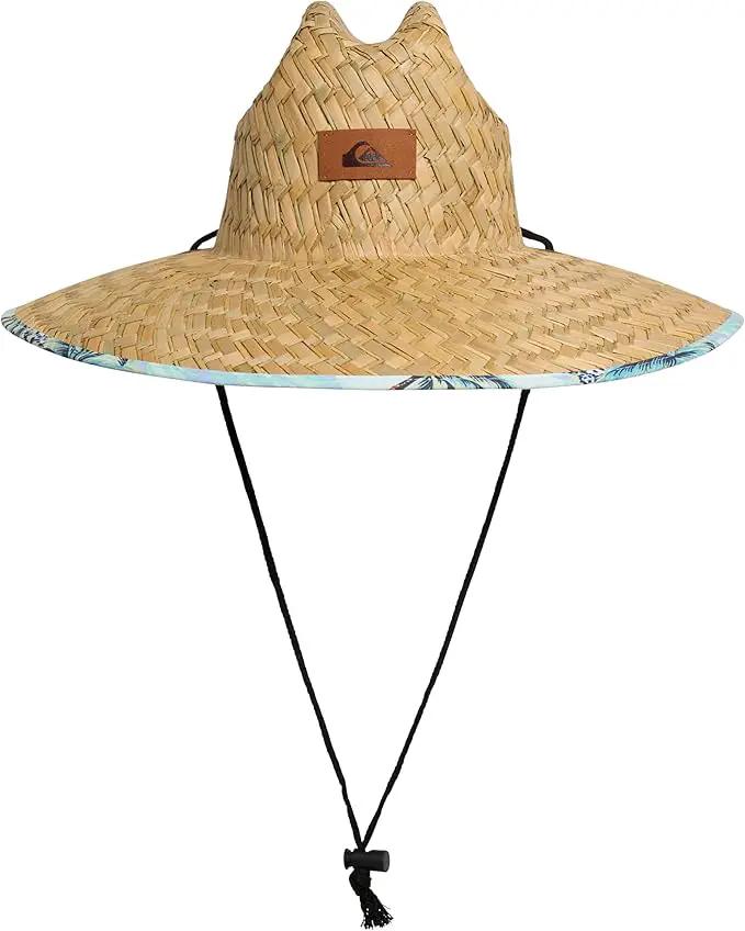 Quiksilver Men's Wide Brim Outdoor Lifeguard Straw Sun Hat by GreenHaven Gardens