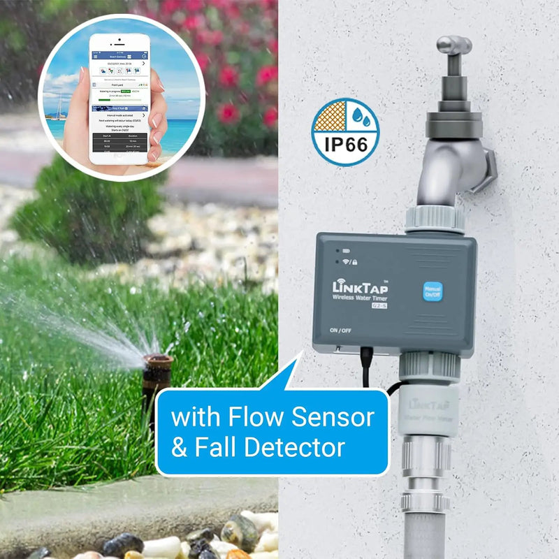 LinkTap G2S Smart Hose Timer | Requires Gateway | Irrigation by Weather/Volume/Duration, Intelligent Fault Detection & Alerts, Wider Range Than WiFi Sprinkler Timer, 2-Year Battery Life, 2-Yr Warranty by GreenHaven Gardens