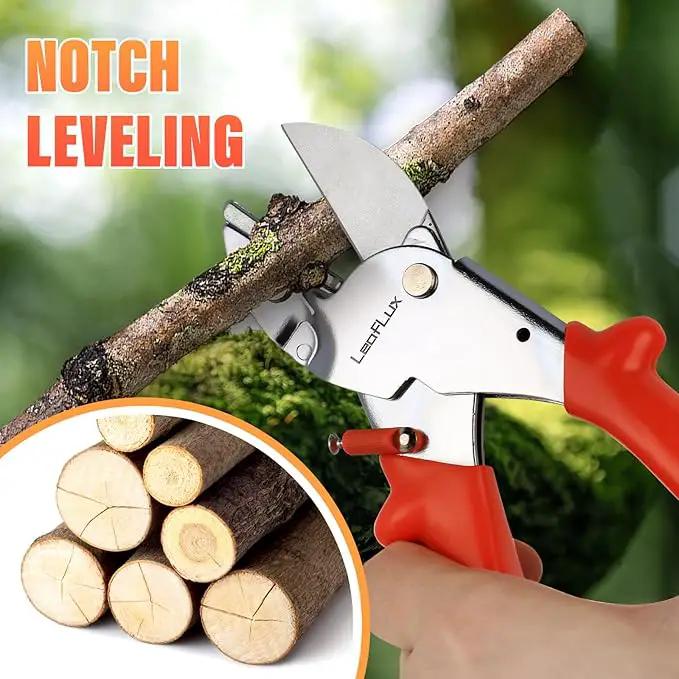 8" Professional Heavy Duty Anvil Pruning Shears with SK-5 Blades, Garden Shears for Dry Stems and Small Branches, Gardening Scissors, Clippers for Wood, Plastic, Rubber, Leather | LFXP1108 by GreenHaven Gardens