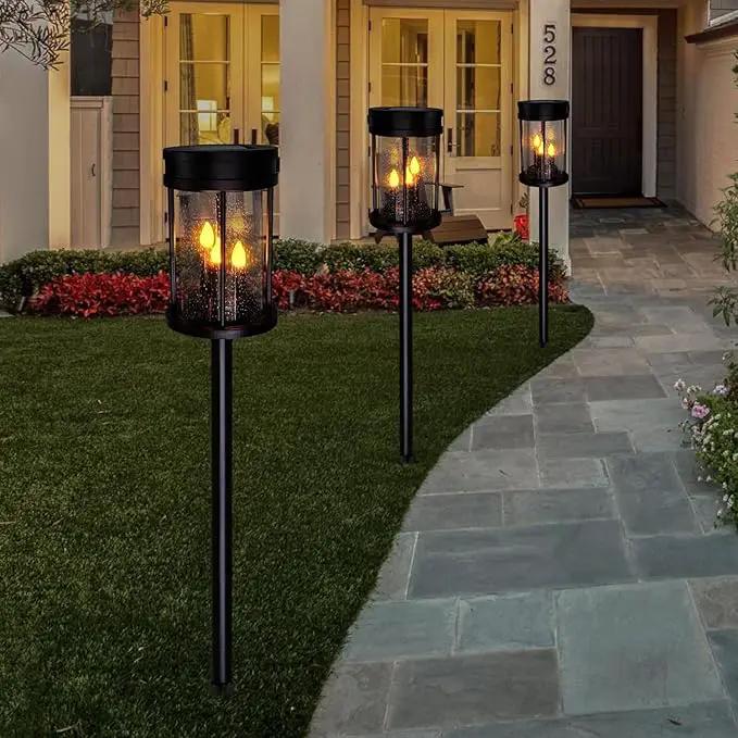 Beautyard Solar Lanterns Outdoor Waterproof Solar Candles Lantern Garden Lanterns Flickering Candle Lantern Lights Outdoor Patio Decor Mothers Day Gifts 2 Packs by GreenHaven Gardens