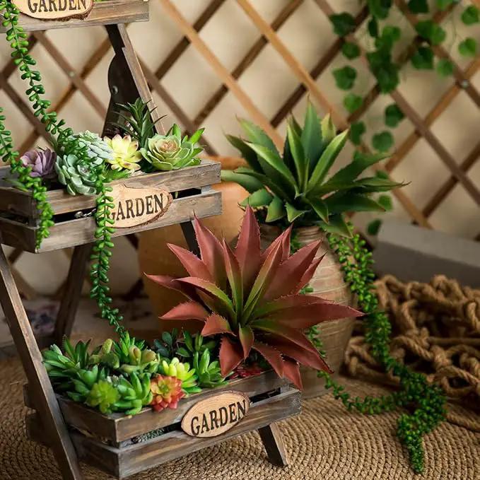Veryhome Succulents Plants Artificial Aloe Plant, 12.5Inch Large Faux Succulents Unpotted, Premium Crafting DIY Greenery Decor for Indoor & Outdoor(4Pcs-Red) by GreenHaven Gardens