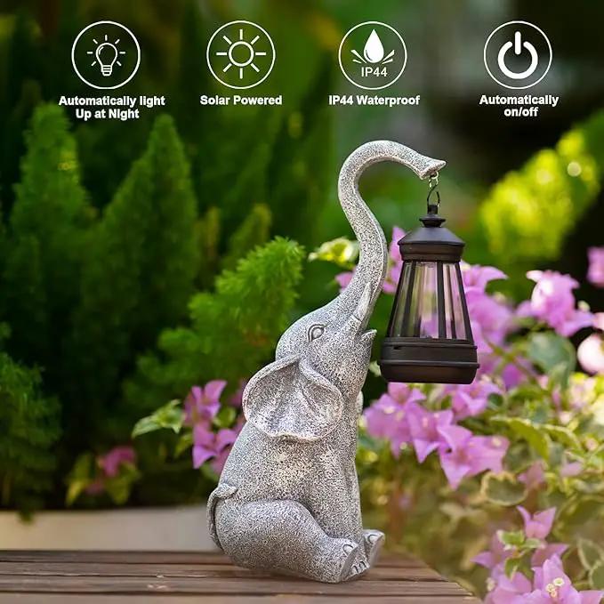 Goodeco Elephant Statue for Garden Decor with Gift Appeal - Ideal Gifts for Women, Mom or Birthdays, Beautifully Crafted Outdoor & Home Decor to Wow Your Guests (11" Elephant) by GreenHaven Gardens