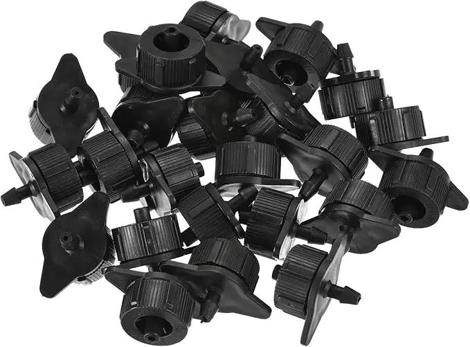 25 Pack Pressure Compensating Dripper - Garden Irrigation, Maintain Constant Flow & Drip Emitter, Apply to Outdoor Garden Lawn Tree (1 Gallon Per Hour, Black) by GreenHaven Gardens