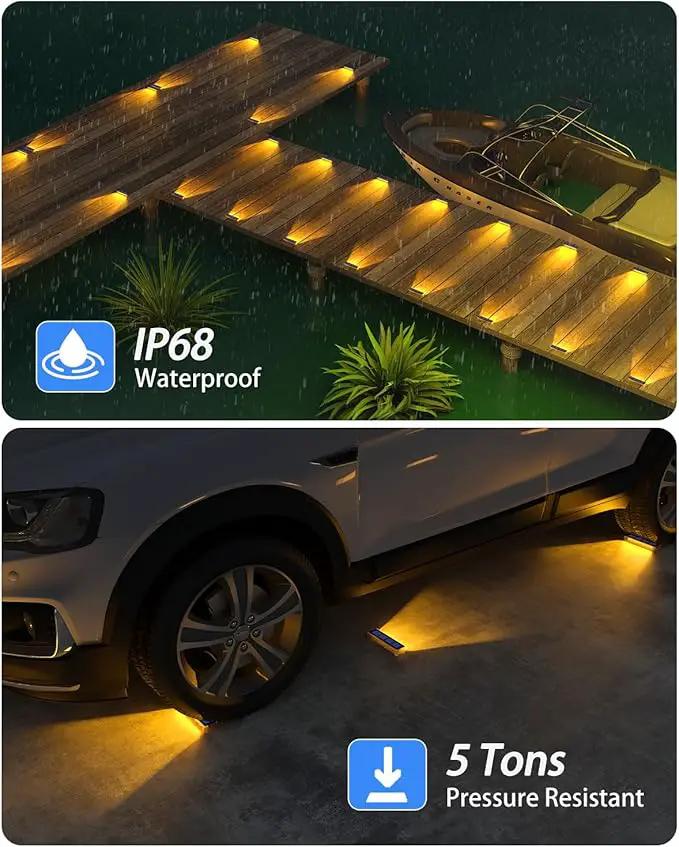 Solar Step Lights for Outside,6 Pack Solar Stair Lights Outdoor Waterproof,Warm White Deck Light Solar Powered Waterproof for Steps,Stairs,Walkway,Sidewalk,Patio,Pathway by GreenHaven Gardens