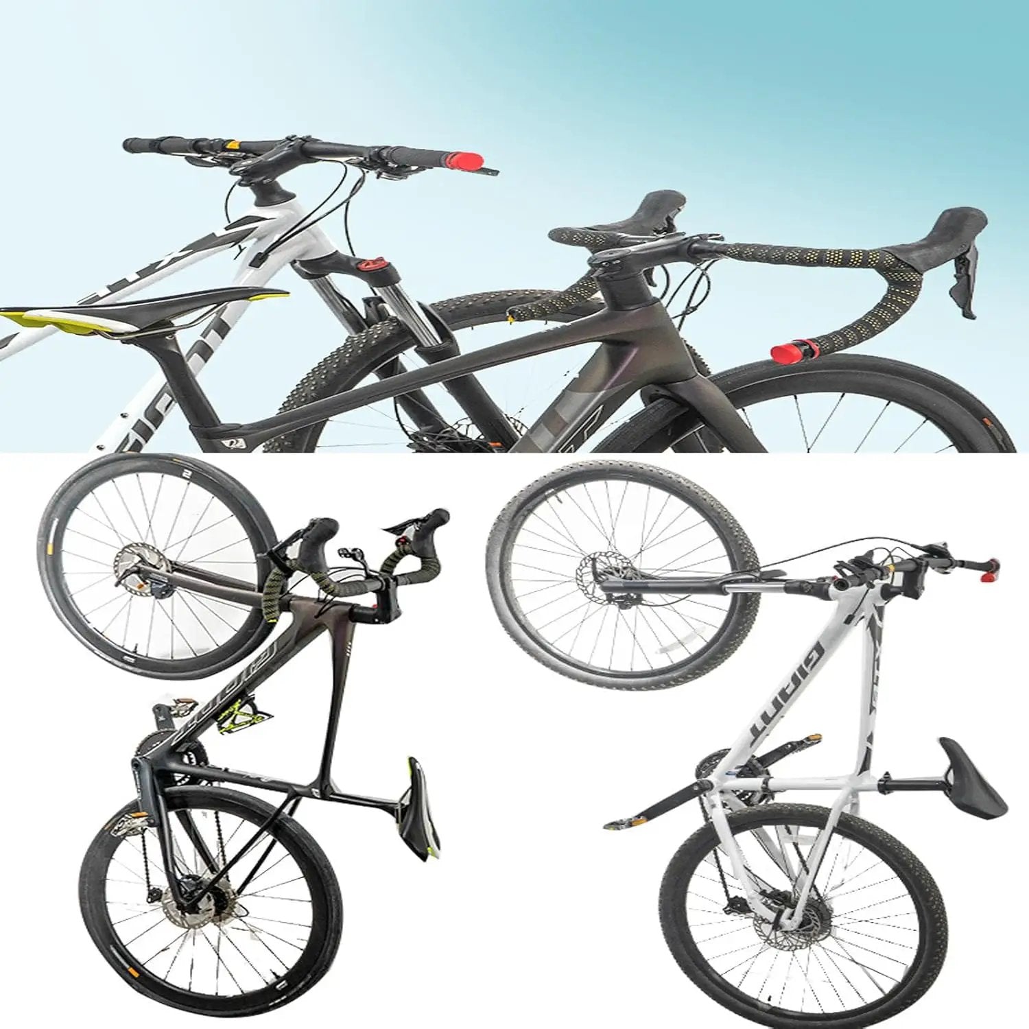 Mountain Bike Wall Mount, Swivel Bike Rack, Snap-on Bike Wall Mount, Garage Bike Rack, Wall Mounted Bike Rack, Space Saving Wall Mounted Bike Rack (Mountain model) by GreenHaven Gardens