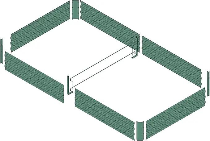 8x4x1ft Metal Raised Garden Bed Kit，Galvanized Garden Bed Box for Vegetables, Flowers, Herbs, and Succulents,240 Gallon Capacity - Green by GreenHaven Gardens