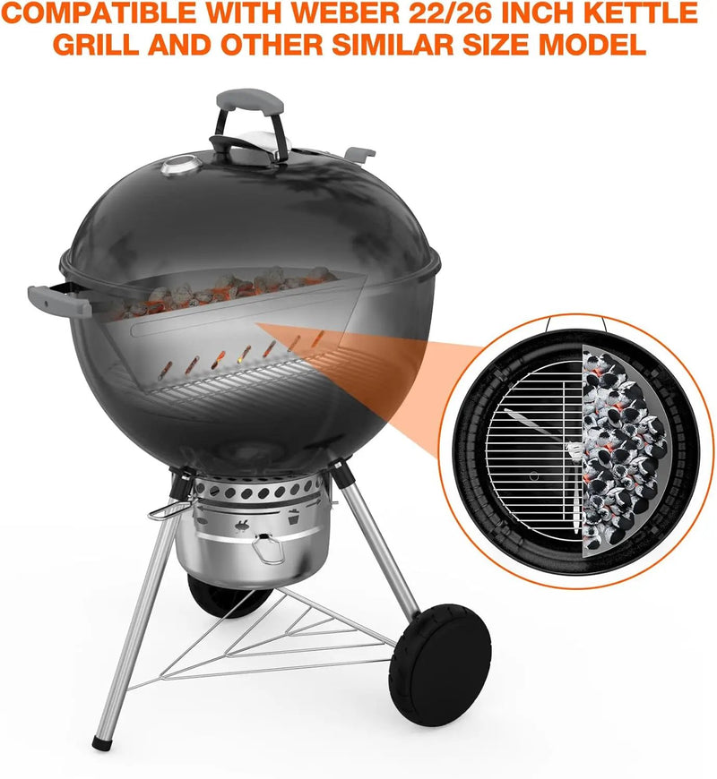 onlyfire Stainless Steel Charcoal Basket Charcoal Briquet Holder for Weber 22 Inch Kettle Grills and Other Similar Charcoal Grills by GreenHaven Gardens