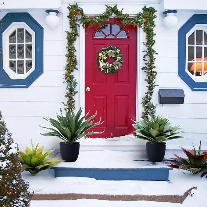Velener Fake Agave Artificial Plant: Unpotted Fake Plant for Room Decor, UV Resistant Faux Agave Plant for Outdoor/Indoor Decor, 22 inches, 2 Pack by GreenHaven Gardens
