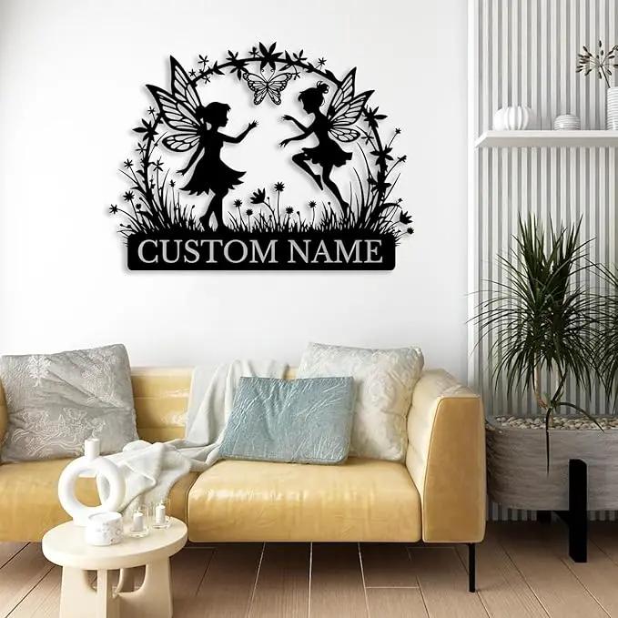 Custom Butterfly Metal Sign,Personalized Butterfly House Number Signs,Personalized Gardener Name Sign,Garden Patio Wall Decor (Style-2) by GreenHaven Gardens