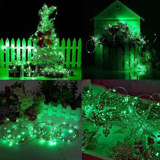 YEGUO 4 Pack Solar Fairy Lights Outdoor Waterproof, Green String Light Each 33ft 100 LED 8 Modes by GreenHaven Gardens