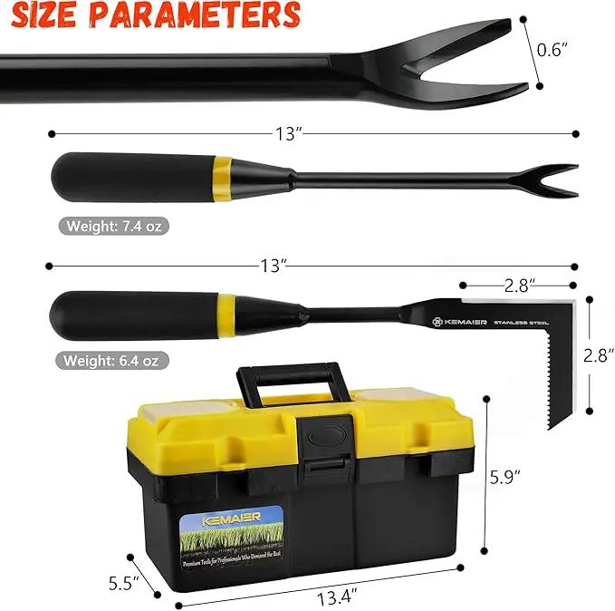 7 - Piece Gardening Tools Set, Stainless Steel Gardening Tools, Heavy - duty Hand Gardening Tools with a Toolbox, Suitable for Gardening Planting and Weeding, Gardening Gifts for Women and Men by GreenHaven Gardens