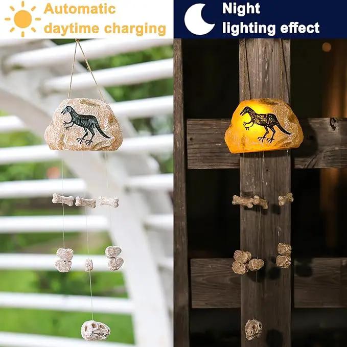 Outdoor Statue Dinosaur Hanging Decor Garden Solar Dinosaur Hanging Light for Outside Patio Balcony Pathway Lawn Yard Garden Figurine Ornament by GreenHaven Gardens
