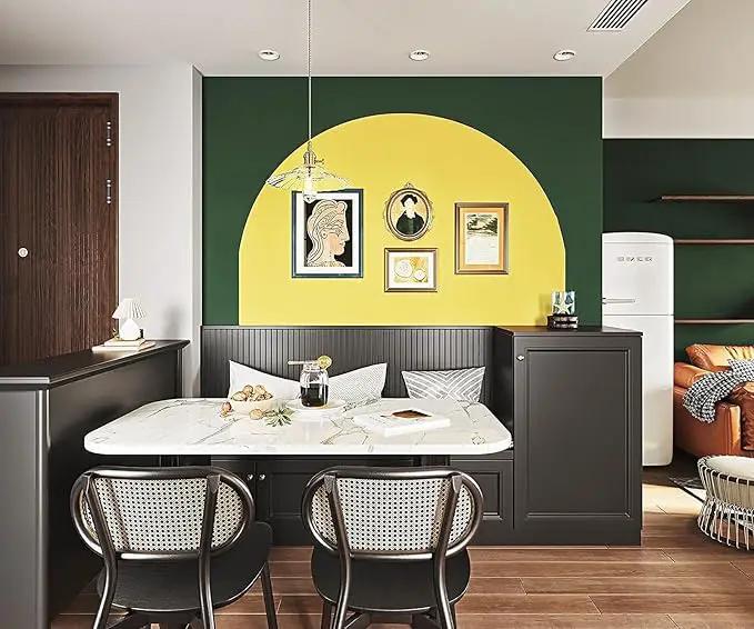 Dimoon 78.7''x17.7'' Yellow Peel and Stick Wallpaper Contact Paper Modern Self Adhesive Wall Paper Removable Renter Friendly Textured Solid Color Shelf Cabinet Vinyl Roll (78.7''x17.7'',Yellow) by GreenHaven Gardens
