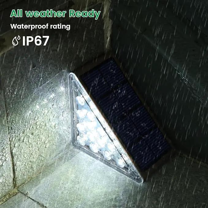 Solar Step Lights for Outside,8pack Solar Stair Lights Outdoor Waterproof IP67,Outdoor Deck Step Lights,Solar Outdoor Lights for Staircase,Patio,Front Step(Cool Brown) by GreenHaven Gardens