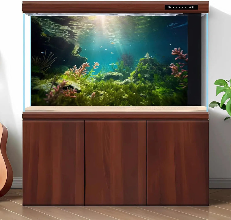 Ocean Floor Fish Tank Background Under The Sea Aquarium Background Underwater Aquatic Plants Sunray Terrarium Backgrounds Deep Sea Rock Tropical Aquarium Fish Tank Backgrounds Decors 30x18in by GreenHaven Gardens