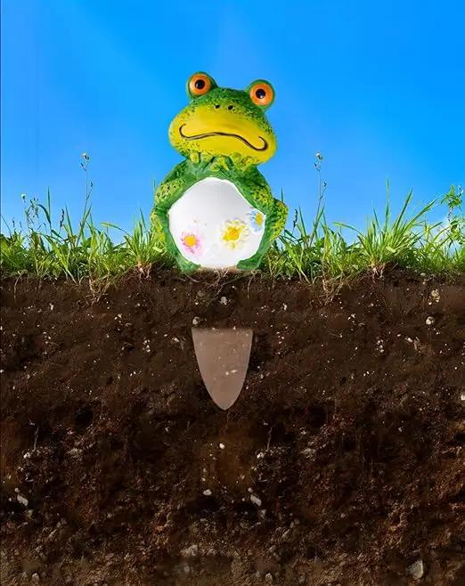 4 Pack Plant Watering Devices, Frog Shape Terracotta Watering Spikes, Vacation Self Watering Planter Insert, Automatic Plant Waterer for Indoor Outdoor Plants (Big Frog) by GreenHaven Gardens