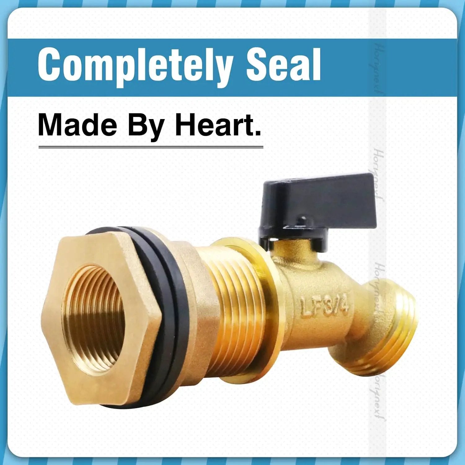GHT 3/4 spigot for rain barrel parts kit, brass water barrel spigot for 5/25/50/55 gallon bucket, bulkhead valve for rainwater drum garden hose connector and drain valve diy kits by GreenHaven Gardens