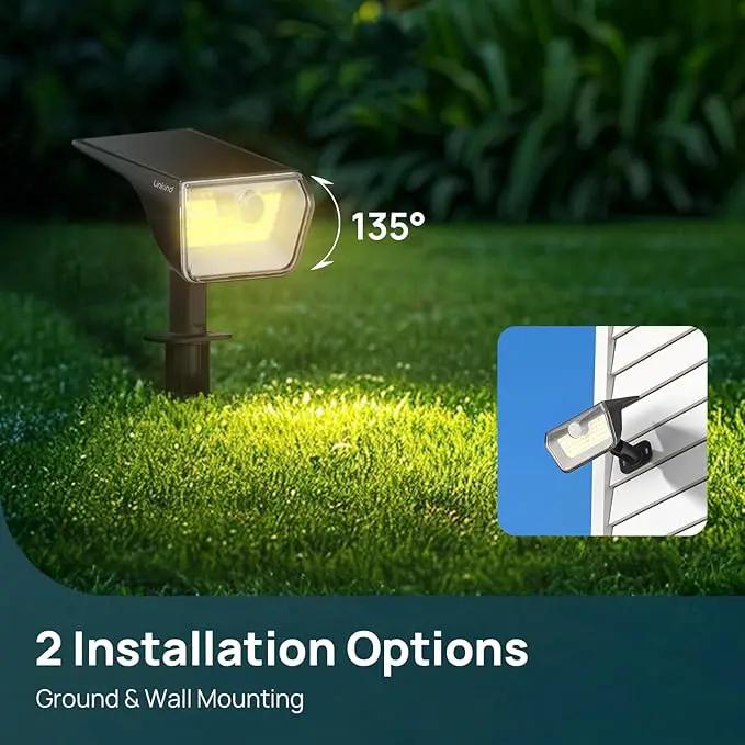 Linkind Solar Lights Outdoor Waterproof IP67, 3000K/6500K Solar Motion Sensor Lights with 6 Modes, 60 LEDs Solar Powered Spot Lights Outside Landscape Lighting for Garden Yard Pathway, 6 Pack by GreenHaven Gardens