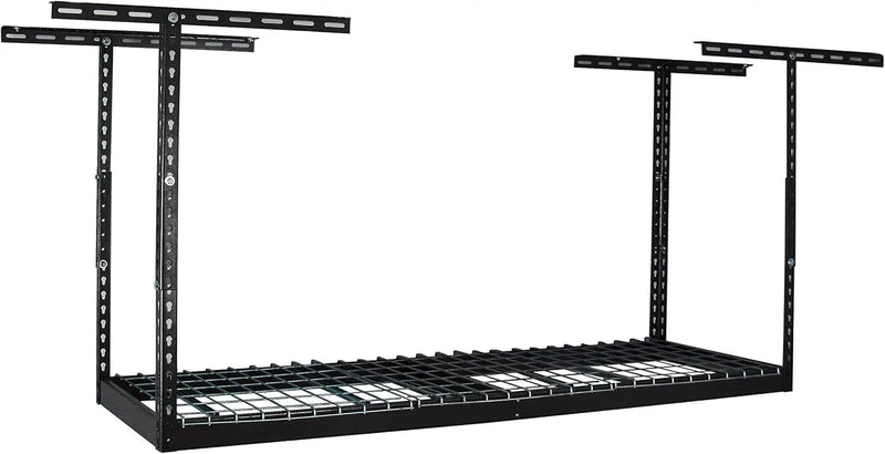 MonsterRax Overhead Garage Storage Rack 2 x 6 Ceiling Rack for Garage Shelving, Organization, & Storage, Adjustable Hanging Storage for Bikes, Equipment & Bins (Hammertone, 12"- 21" Ceiling Drop) by GreenHaven Gardens