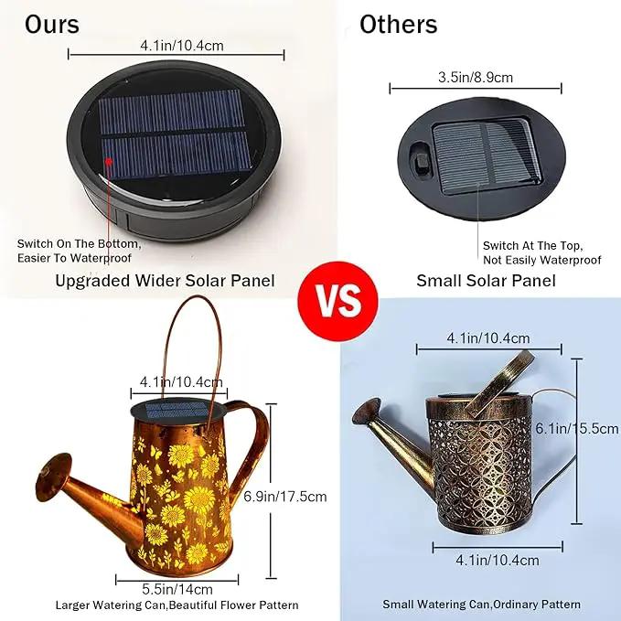 VOOKRY Solar Lights Outdoor Decoration, Large Hanging Metal Solar Watering Can Lights Waterproof Sunflower Garden Decor Yard Lights Outside for Porch Lawn Patio, Birthday Gifts for Women Mom Grandma by GreenHaven Gardens