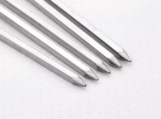10 inch Barbecue Skewers, HONSHEN Metal BBQ Sticks,12Pack Stainless Steel Square Skewer,Kebob,kabob Sets for Grill Outings Cooking (BBQ Skewers Square 10inch-12p) by GreenHaven Gardens