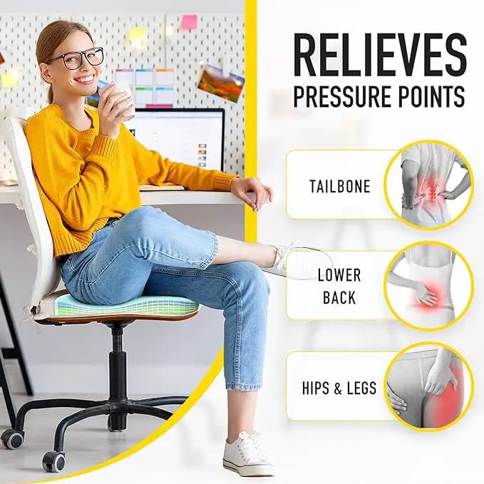 SUNROX Gel Memory Foam Chair Cushions, FadeShield Water-, Stain-Resistant Durable Reversible Seat Cushion Pads with Ties for Indoor/Outdoor Kitchen Dining Office, 17"x16", Set of 6, Heather Grey by GreenHaven Gardens