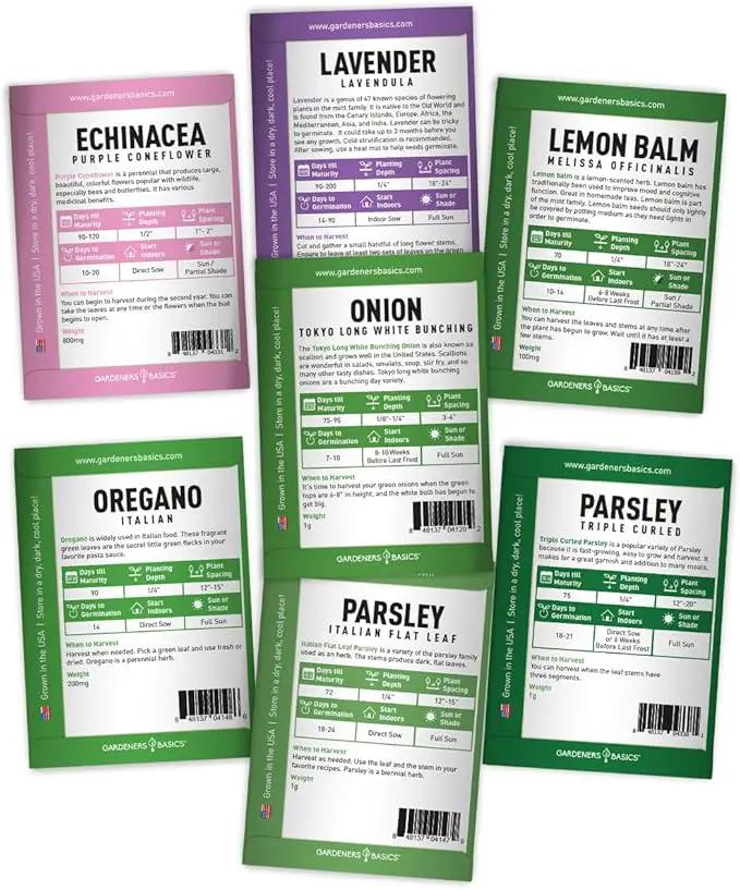 Gardeners Basics Complete Medicinal Herb Seeds for Planting Collection - 35 Best Herbs Variety Pack for Teas and Home Remedies - Indoor, Outdoor, Hydroponic Herbal Herbalist Seed - Non-GMO, Heirloom by GreenHaven Gardens