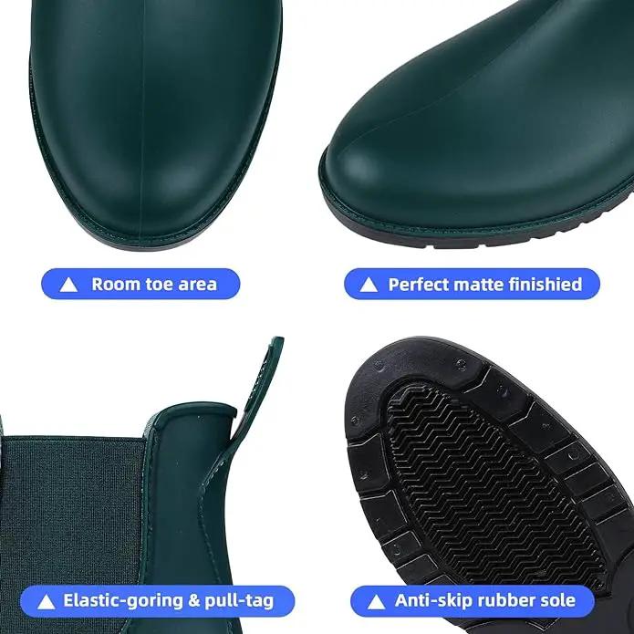 Asgard Women's Ankle Rain Boots Waterproof Chelsea Boots by GreenHaven Gardens