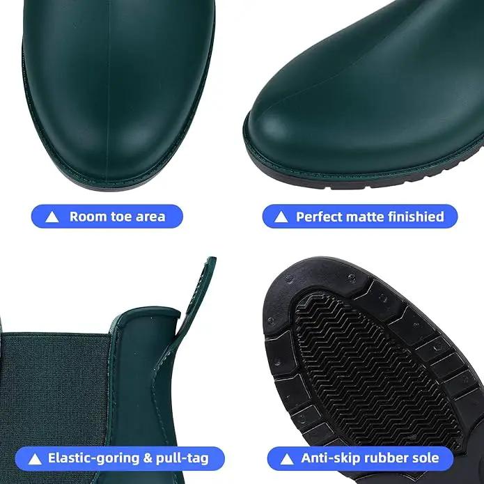 Asgard Women's Ankle Rain Boots Waterproof Chelsea Boots by GreenHaven Gardens