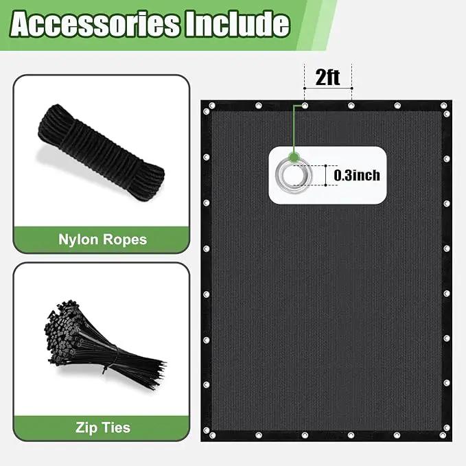Outdoor 90% Sun Shade Cloth with Grommets, 12 X 19 FT Pergola Shade Cover for Garden Patio Carport Kennel Swimming Pool, Dark Grey (We Make Custom Size) by GreenHaven Gardens