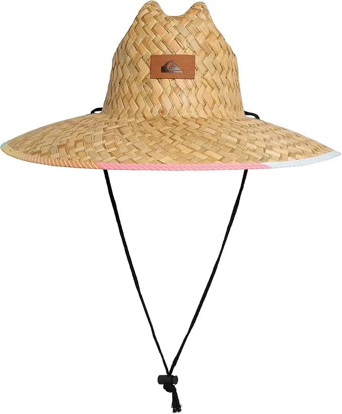 Quiksilver Men's Wide Brim Outdoor Lifeguard Straw Sun Hat by GreenHaven Gardens