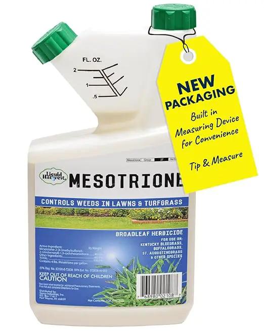 Liquid Harvest Mesotrione - 32oz - Mesotrione Concentrate (Compare to Tenacity) - Pre and Post-Emergent Weed Killer for Lawn and Turf Grasses by GreenHaven Gardens