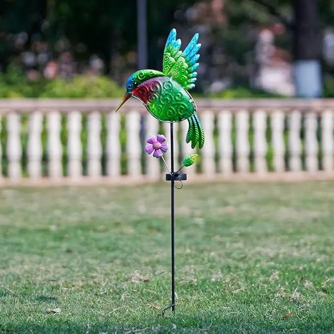 dreamysoul Outdoor Solar Hummingbird Garden Lights, Decorative Hummingbird Garden Stake Lights, Hummingbird Solar Lights for Outside Patio Yard Pathway Decor by GreenHaven Gardens