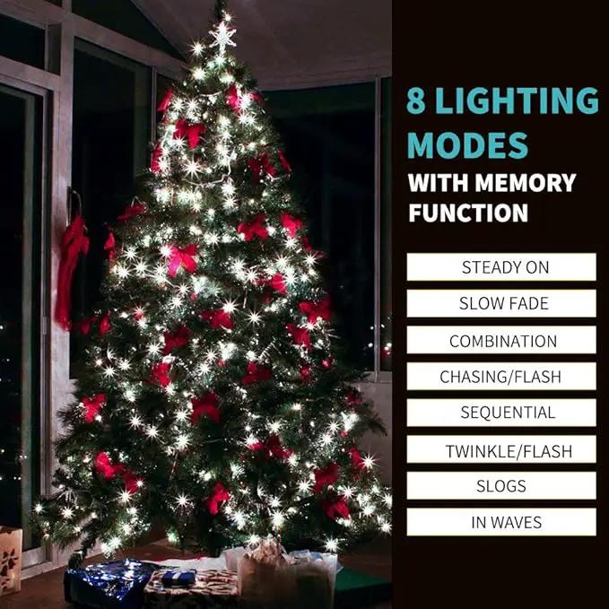 1000 LED 328ft 8 Modes with Timer Christmas String Lights IP55 Outdoor Waterproof UL Certificated Indoor Fairy Lights Garden Patio Wedding Christma Trees Parties Decoration White Light by GreenHaven Gardens