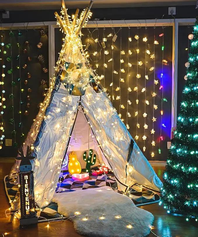 Christmas Lights Outdoor, 800LED 330FT Warm White String Lights, 8 Mode Plug in Waterproof Decor Twinkle Lights for Bedroom Xmas Thanksgiving Wedding Party Garden Yard Tree Decoration by GreenHaven Gardens