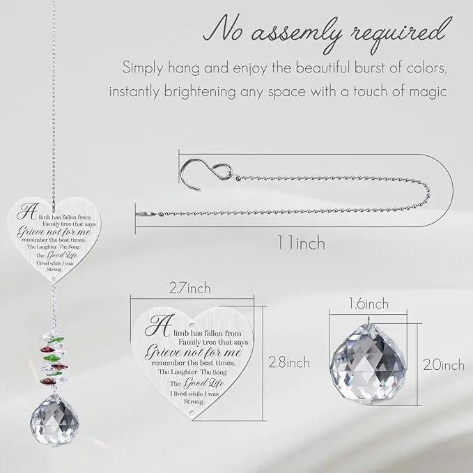 Memorial Gifts Crystal Garden Suncatcher, Sympathy Gifts for Loss of Loved One, in Memory of Loved One Gifts, Bereavement Gifts for Loss of Mom Dad, Cardinal Gifts Rainbow Maker Hanging Decoration by GreenHaven Gardens