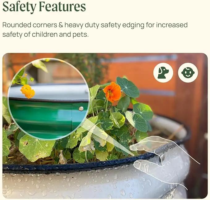 Vego garden 32" Tall 42" Round Raised Garden Bed Raised Bed Planter Box for Vegetables Flowers Patio-Modern Gray by GreenHaven Gardens